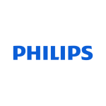 Blue Philips logo on white background