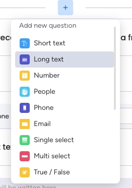 Text fields screenshot monday.com forms
