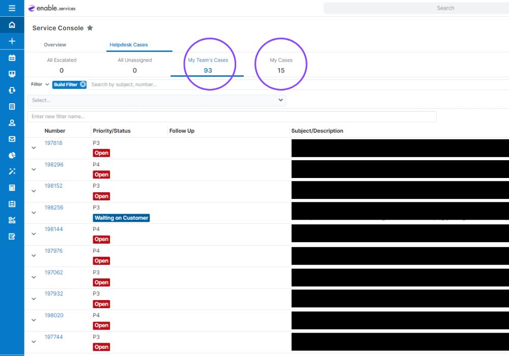 Screenshot of sugar service console