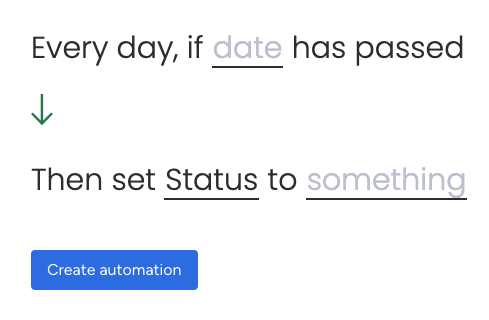 monday.com automation setting status to something if date has passed