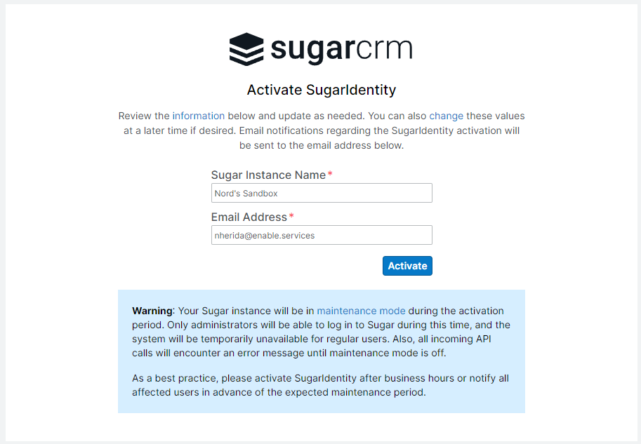 SugarIdentity