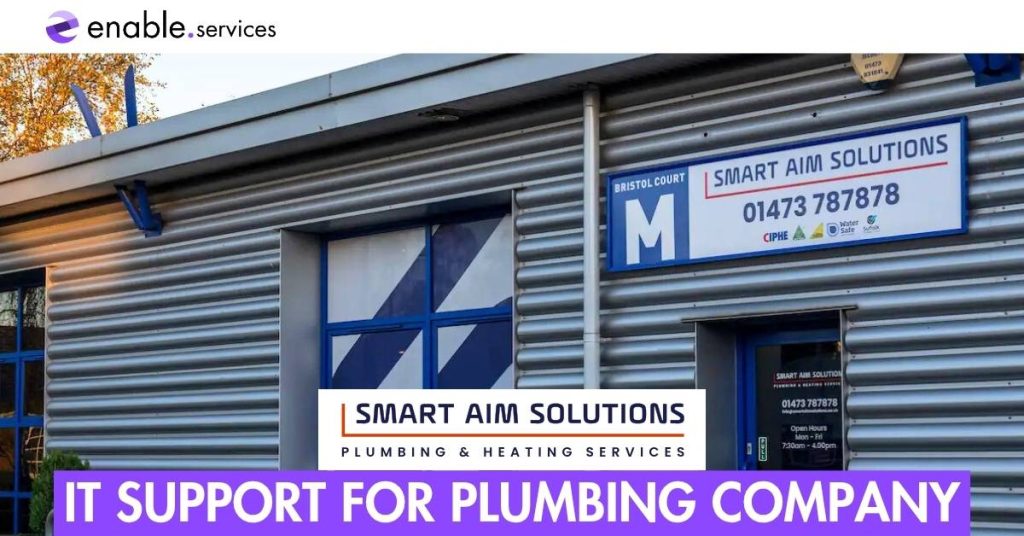smart aim solutions building with enable.services logo