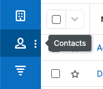 Screenshot of contact button on SugarCRM
