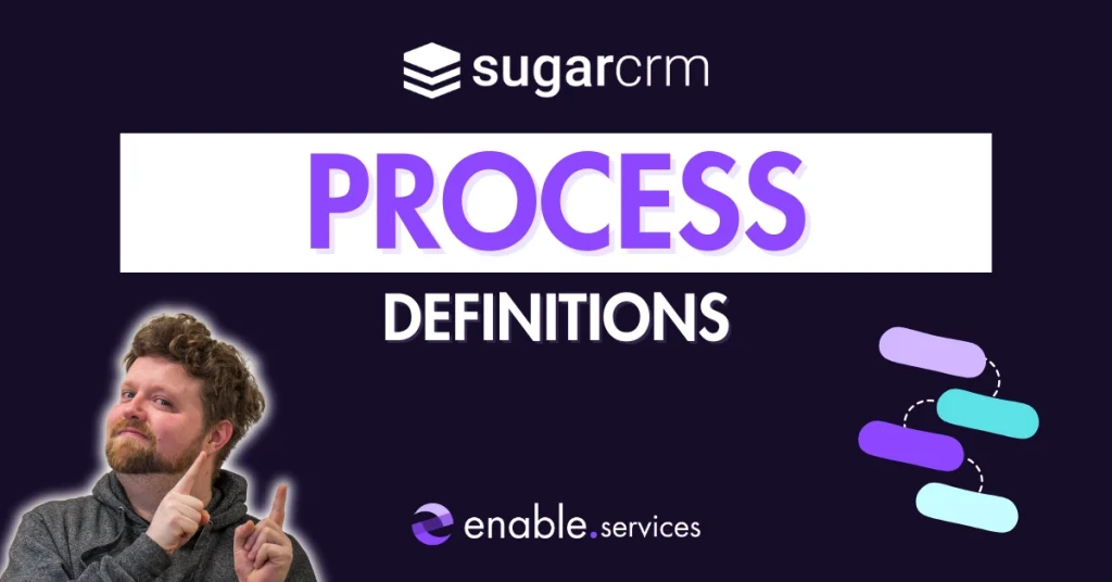 Graphic showing text sugarcrm and process definitions