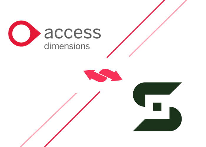 graphic showing access dimensions and sugarai logo with arrows inbetween
