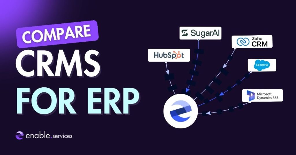 compare crms for erp title next to crm logos