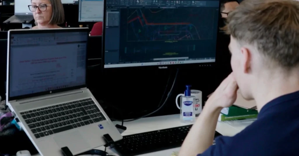 image of person looking at computer screen