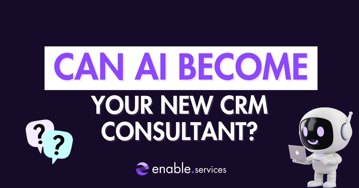 Can AI become your new crm consultant text with ai bot graphic